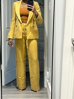Wilfred Women's Mustard Yellow Tailored Blazer & Pants Set